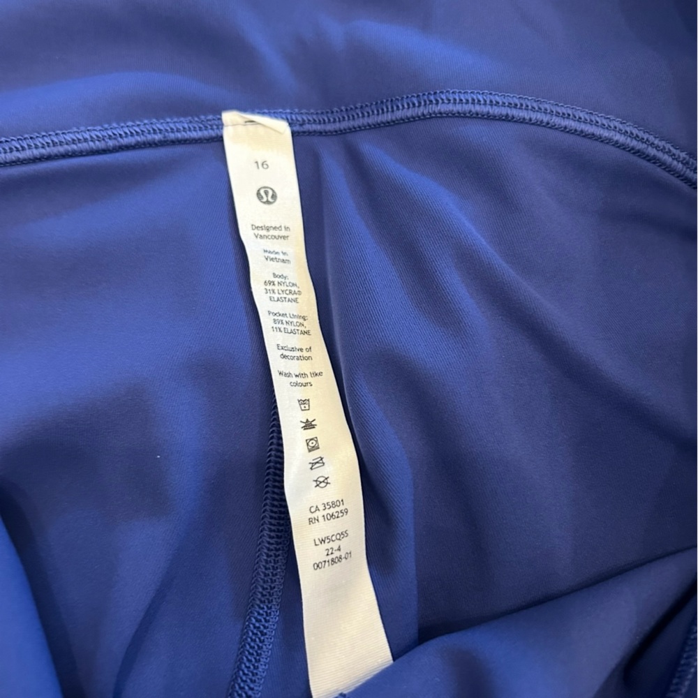 NWT Lululemon Swift Speed High Rise Tights Pockets Leggings Psychic Blue HTF 16 - Picture 8 of 16
